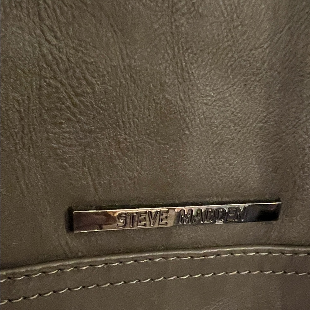 Steve Madden Dark Gray Leather Tote Bag - Picture 2 of 7